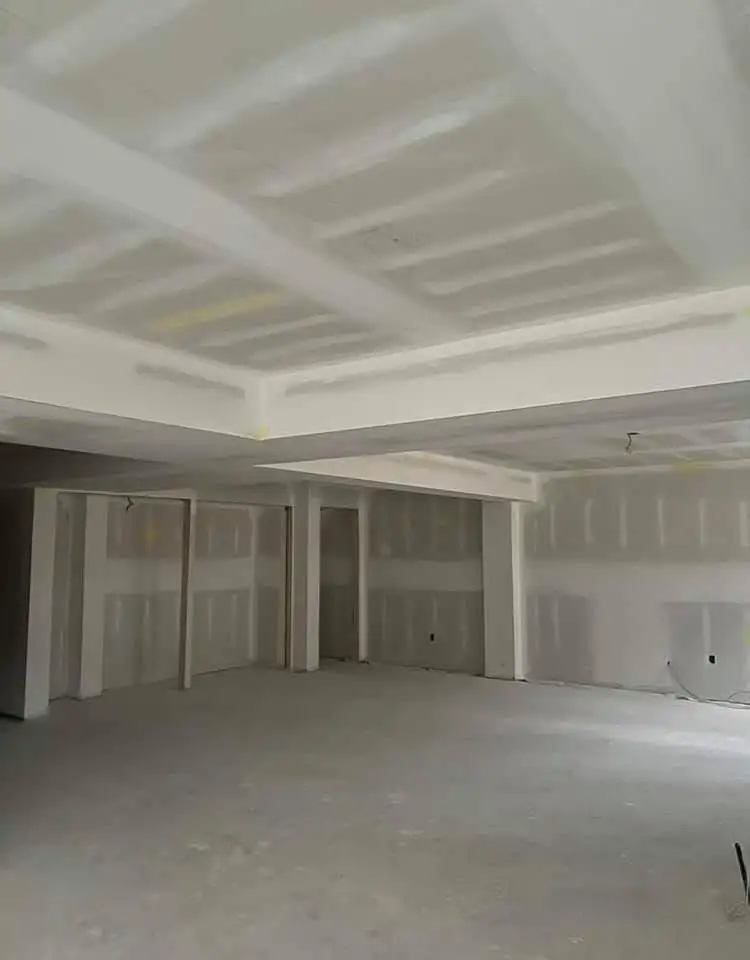 Basement drywall repairs and taping